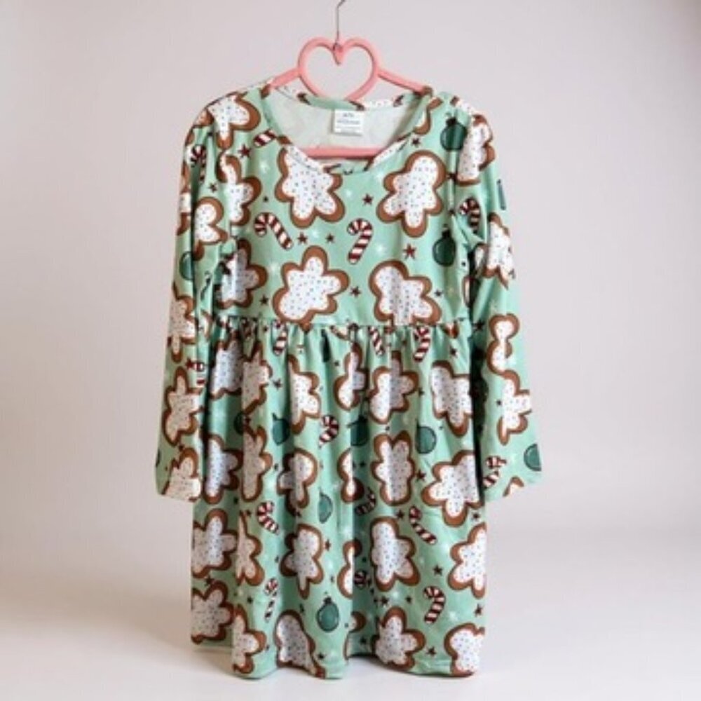 Girls Christmas Gingerbread Dress